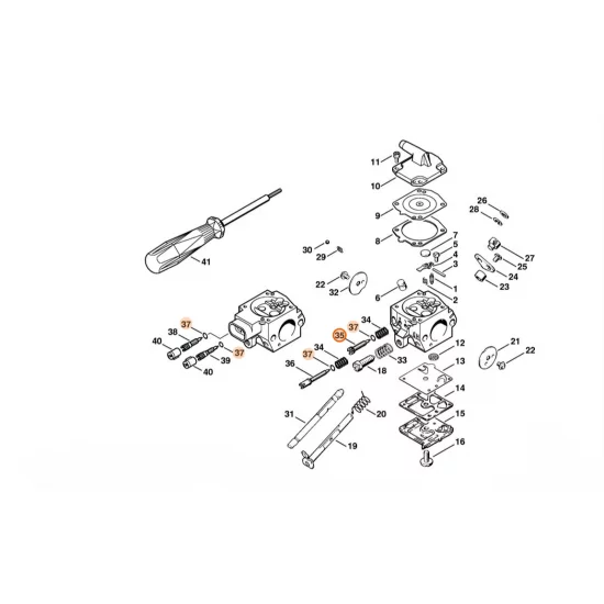 STIHL  Główna śruba regulacyjna 4203 122 6704